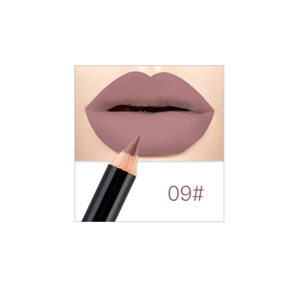 NICEFACE 12 Colors Matte Lip Pencils Nude Lipliner Pencil Waterproof Lipstick Pen Lip Liner Long Lasting Lips Makeup Cosmetics