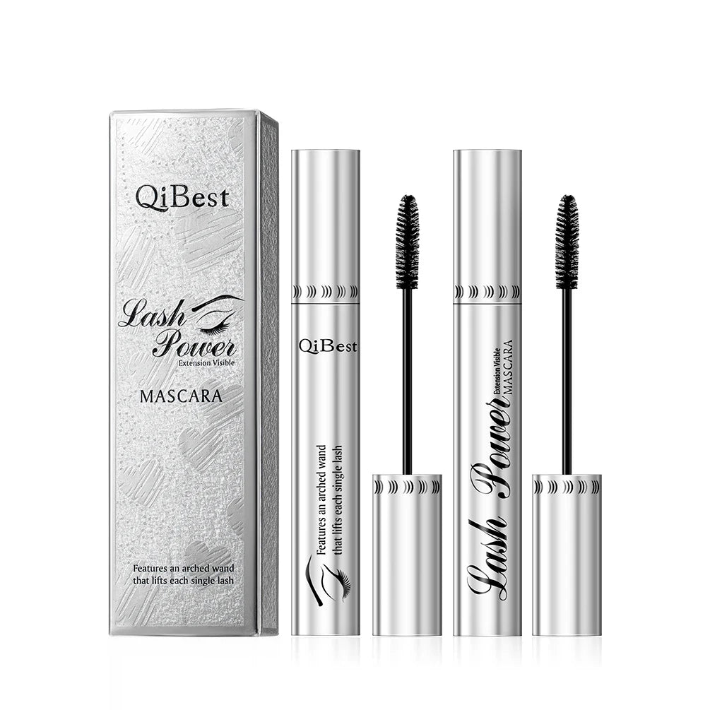 2pcs/set Black Mascara Beauty Makeup 4D Curling Lash Eyelash Extension Waterproof Liquid Volume Mascara Long-wearing Cosmetic