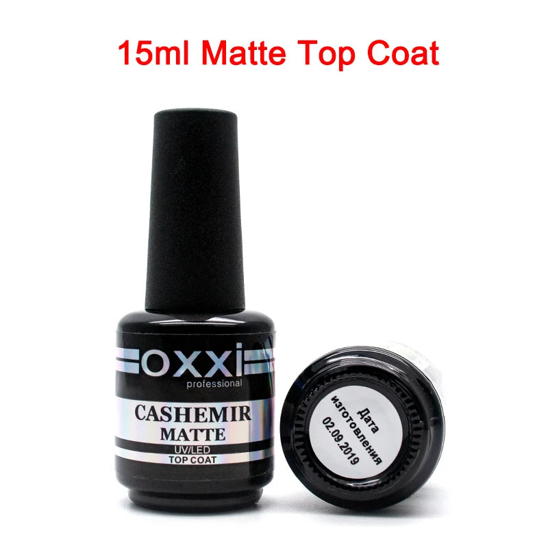 OXXI New Velvet Matte Top Coat Semi-permanent UV Nail Gel Varnish Hybrid Nails Art Desgin Matt Gellak Led Rubber Base and Top