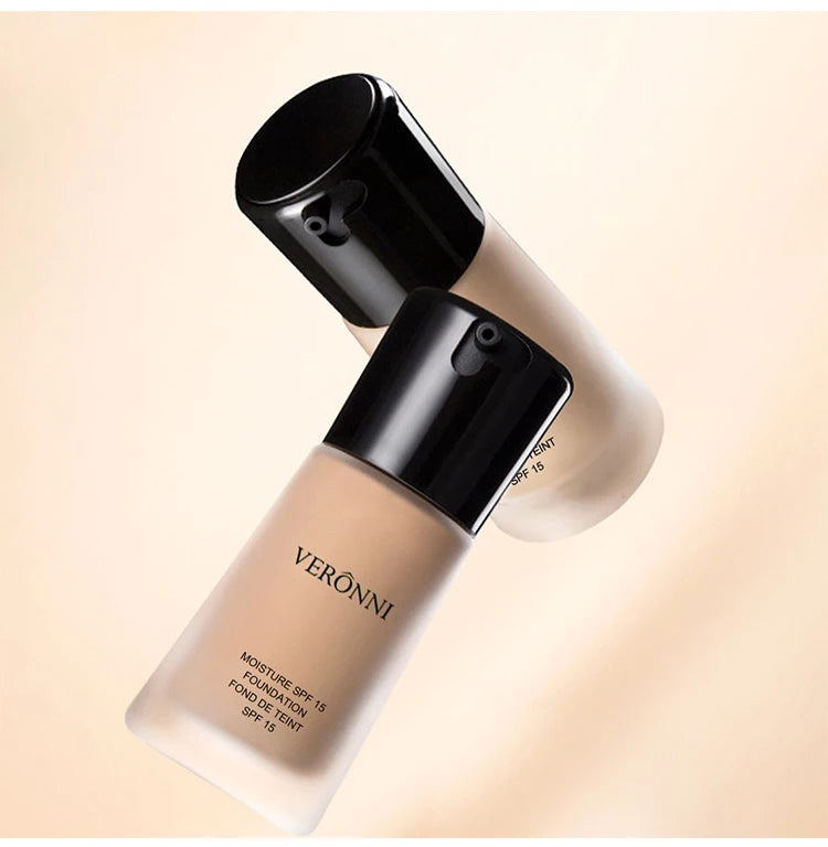 VERONNI Natural Waterproof Foundation High Quality Beauty Face Makeup Cosmetics Liquid Professional Makeup Concealer