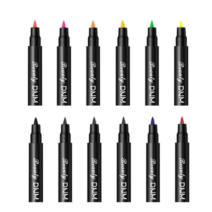 Makeup 12 Color Eyeliner Liquid Waterproof Easy To Wear Make Up Matte Eye Liner Blue Red Green White Gold Brown Eyleliner