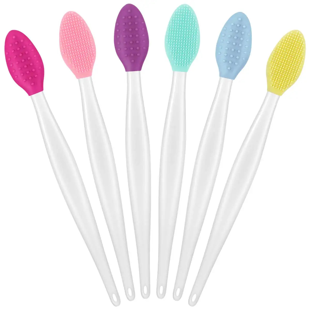 30pcs Silicone Lip Scrub Brush Soft Double-sided Exfoliating Lip Brush Cleaning Face Nose Lip Beauty Tool for Men and Women