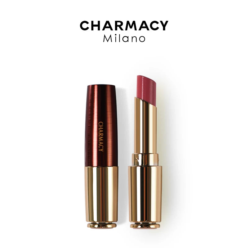 CHARMACY Nude Moist Luxury Lipstick 8 Natural Colors  Easy to Wear Lip Stick Red Shimmer Lipsticks Women Beauty Cosmetic