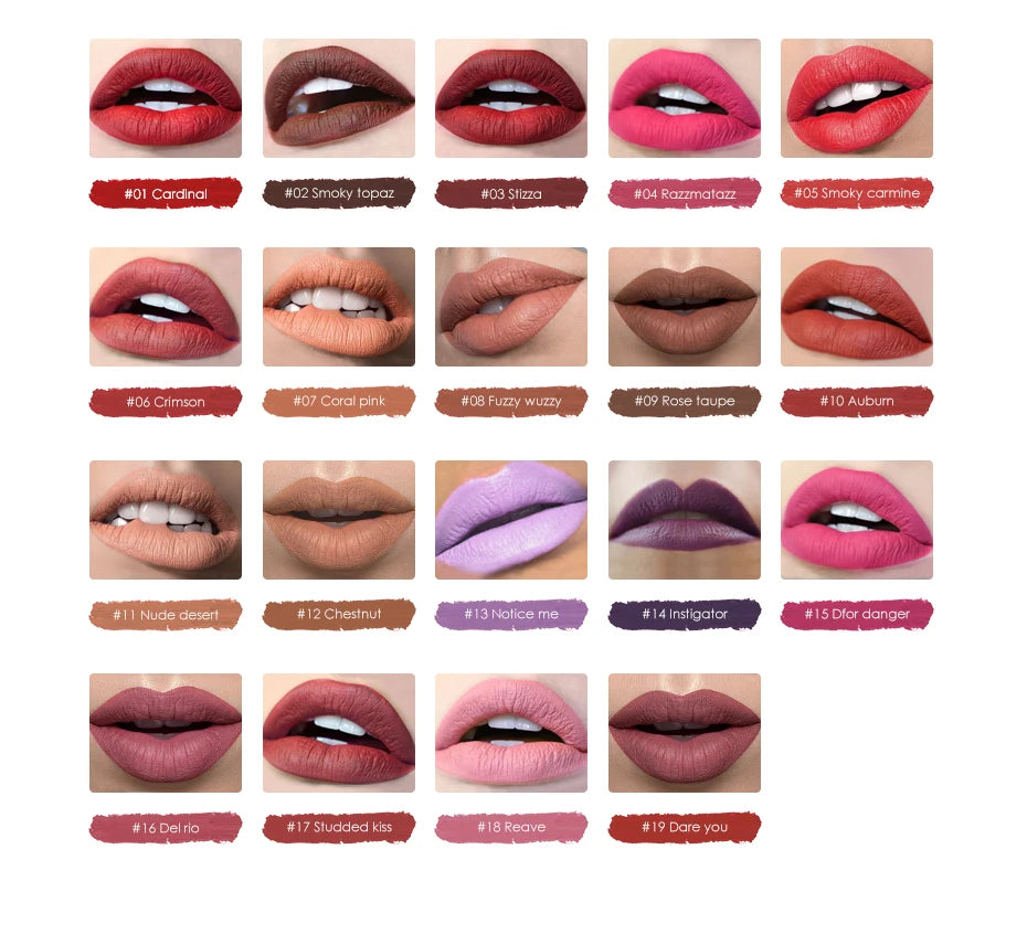 FOCALLURE 31 Colors Matte Lipstick Pencil High Crayons Gloss Long-lasting Waterproof Lip Balm Pen Lips Makeup Women Cosmetics