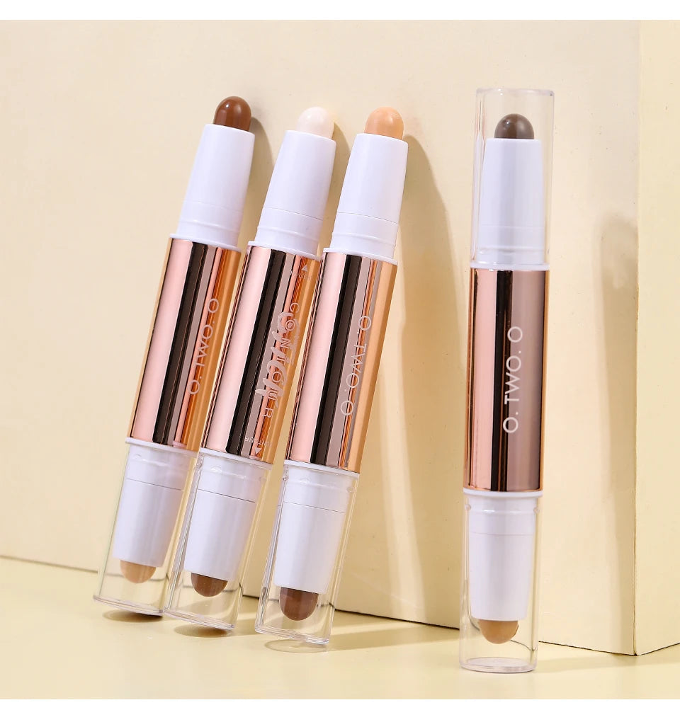 O.TWO.O Contour Stick Highlighting&Bronzer Face Brightening Double Head Contour Pen Waterproof Contouring Makeup Cosmetics