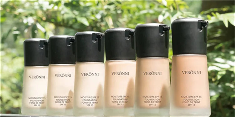 VERONNI Natural Waterproof Foundation High Quality Beauty Face Makeup Cosmetics Liquid Professional Makeup Concealer