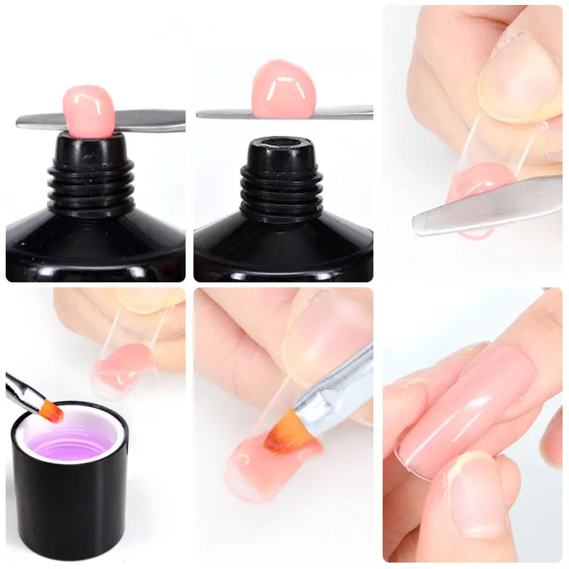 Nail Art DIY French Nail Extension Full Cover Acrylic Nails Jelly UV Gel Gum VENALISA Poly Nail Gel Slip Liquid Cleanser Remover