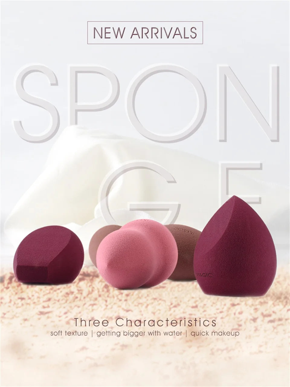 IMAGIC 10 Pcs Makeup Sponge Wet and dry Puff Professional Soft Makeup Puff Sponge Ultra-high quality bigger Combination Packages