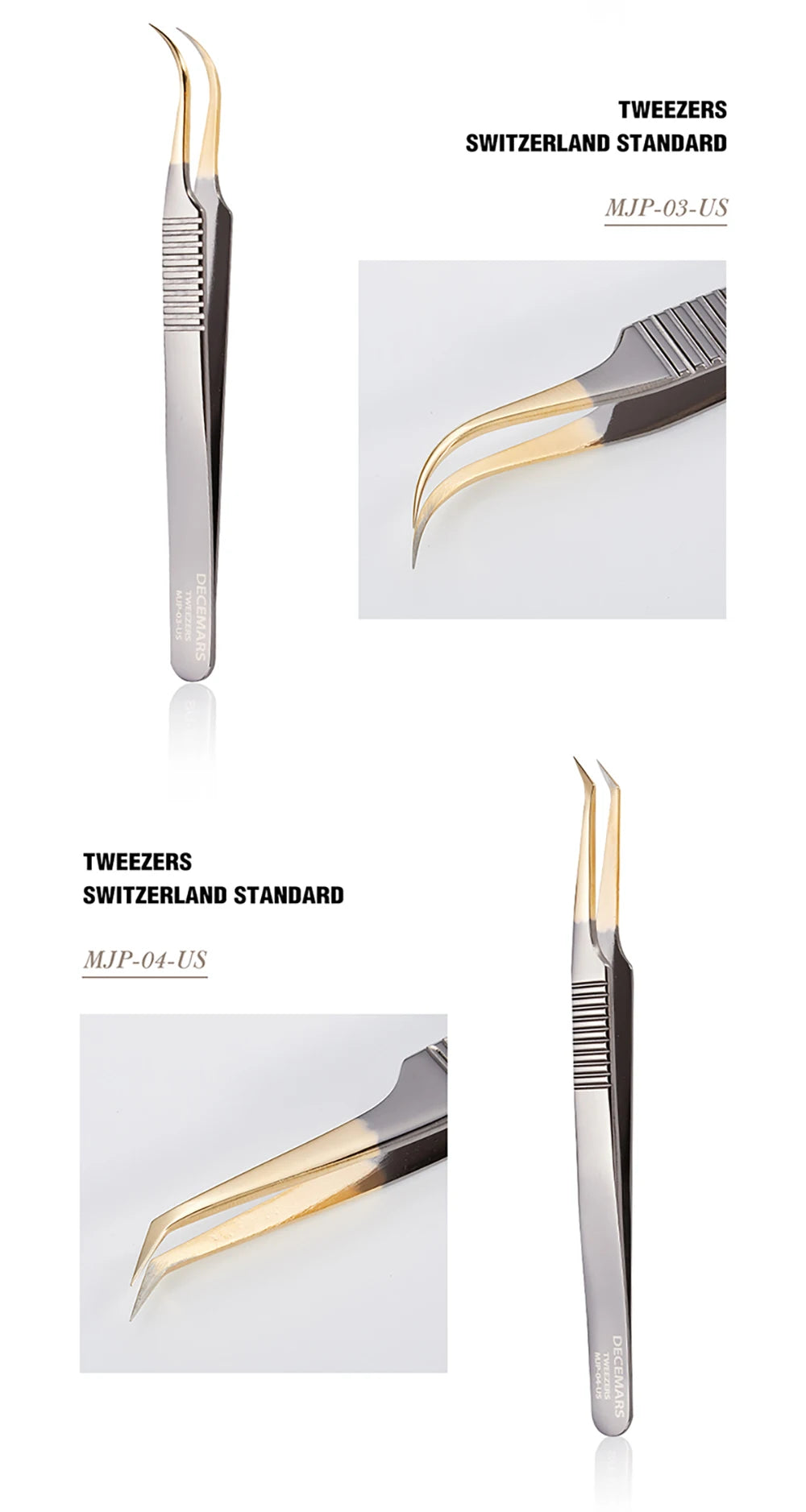 DeceMars Eyelash Extensions Tweezers For Lash Artists