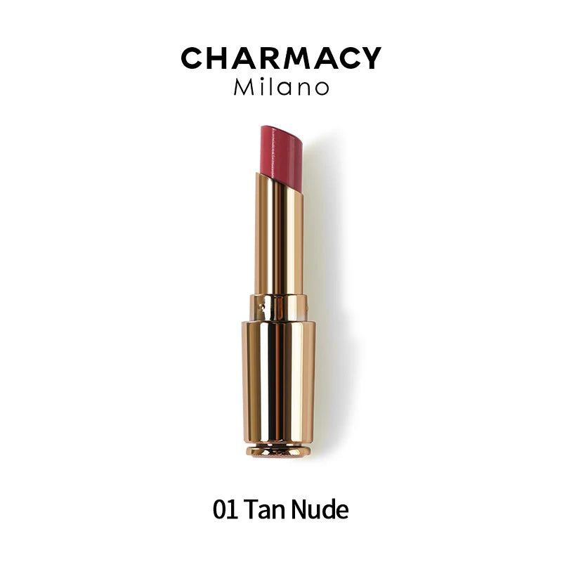 CHARMACY Nude Moist Luxury Lipstick 8 Natural Colors  Easy to Wear Lip Stick Red Shimmer Lipsticks Women Beauty Cosmetic