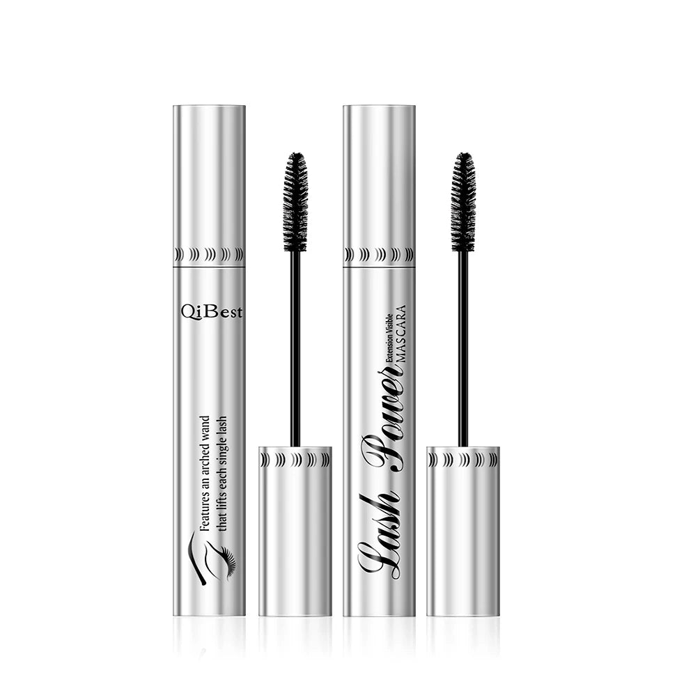 2pcs/set Black Mascara Beauty Makeup 4D Curling Lash Eyelash Extension Waterproof Liquid Volume Mascara Long-wearing Cosmetic