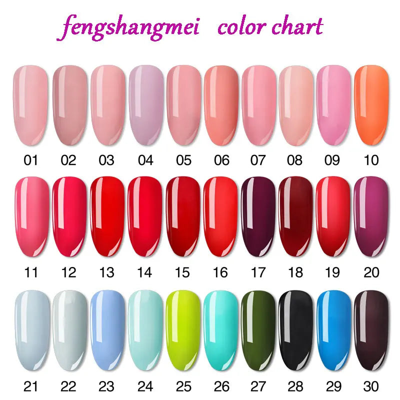 fengshangmei One Step Gel Polish Nail Art Design Gelpolish For Nails Easy Colored Gellak 3 in 1 UV Gel Polish Varnish