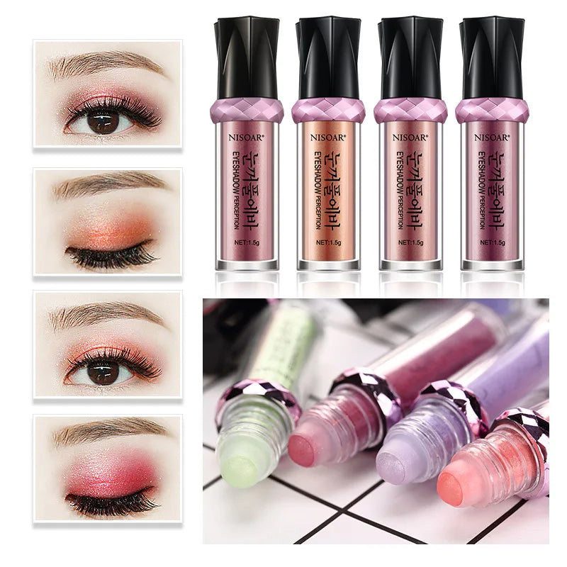 16 Colors Eyeshadow Powder Monochrome Pearl Ball Eyeshadow High Glitter Powder Stage Make-Up Fine Silky Gloss Magnetic Palette