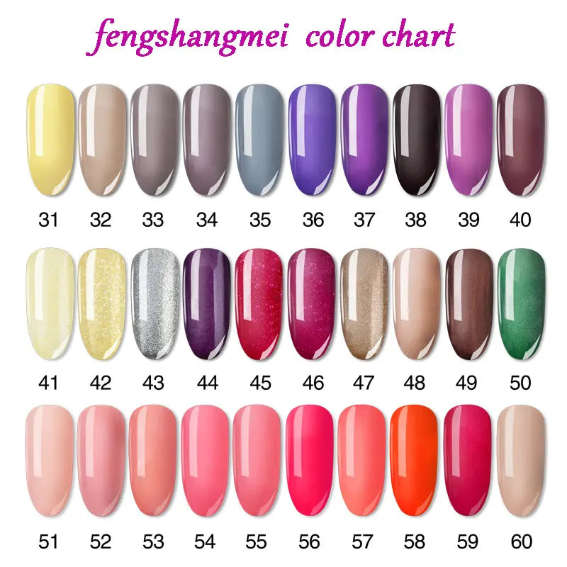 fengshangmei One Step Gel Polish Nail Art Design Gelpolish For Nails Easy Colored Gellak 3 in 1 UV Gel Polish Varnish