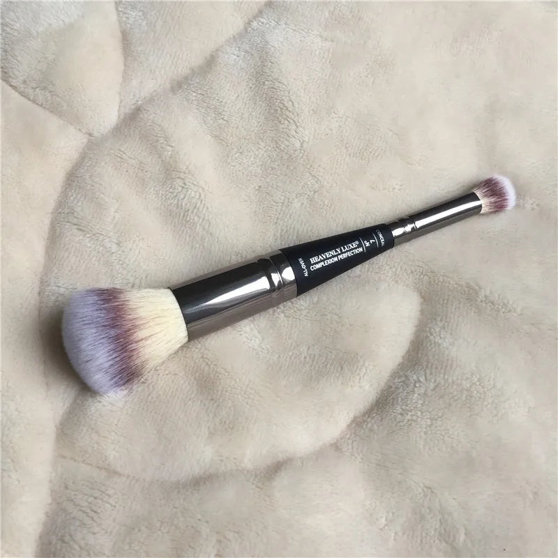 HEAVENLY LUXE COMPLEXION PERFECTION BRUSH #7 - Double-ended Foundation Concealer Eyeshadow Contour Highlighting Makeup Brushes