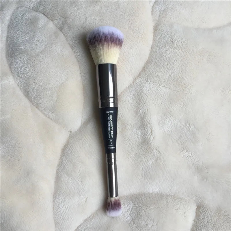 HEAVENLY LUXE COMPLEXION PERFECTION BRUSH #7 - Double-ended Foundation Concealer Eyeshadow Contour Highlighting Makeup Brushes