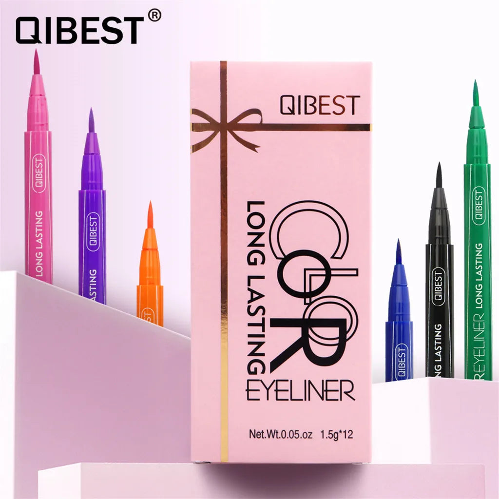 Makeup 12 Color Eyeliner Liquid Waterproof Easy To Wear Make Up Matte Eye Liner Blue Red Green White Gold Brown Eyleliner