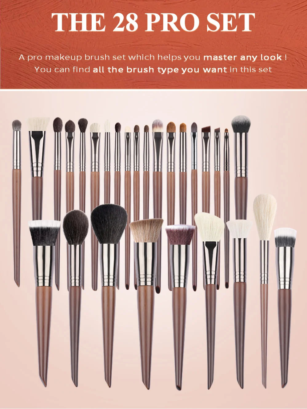 OVW Makeup Brushes Set Beauty Puff Sponge Egg Powder Kabuki Blush Concealer Eye Shadow Makeup Brush Kit