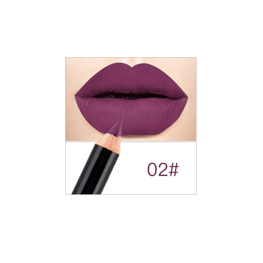 NICEFACE 12 Colors Matte Lip Pencils Nude Lipliner Pencil Waterproof Lipstick Pen Lip Liner Long Lasting Lips Makeup Cosmetics