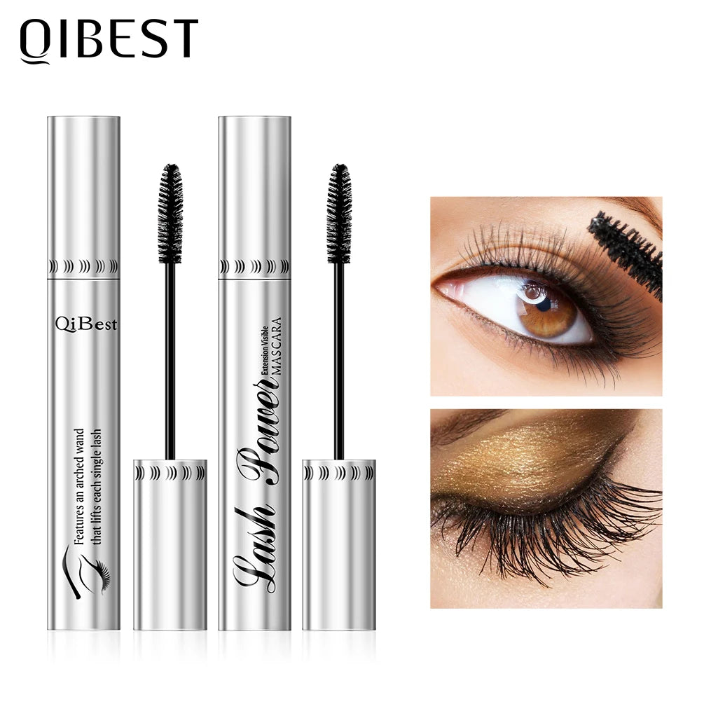 2pcs/set Black Mascara Beauty Makeup 4D Curling Lash Eyelash Extension Waterproof Liquid Volume Mascara Long-wearing Cosmetic