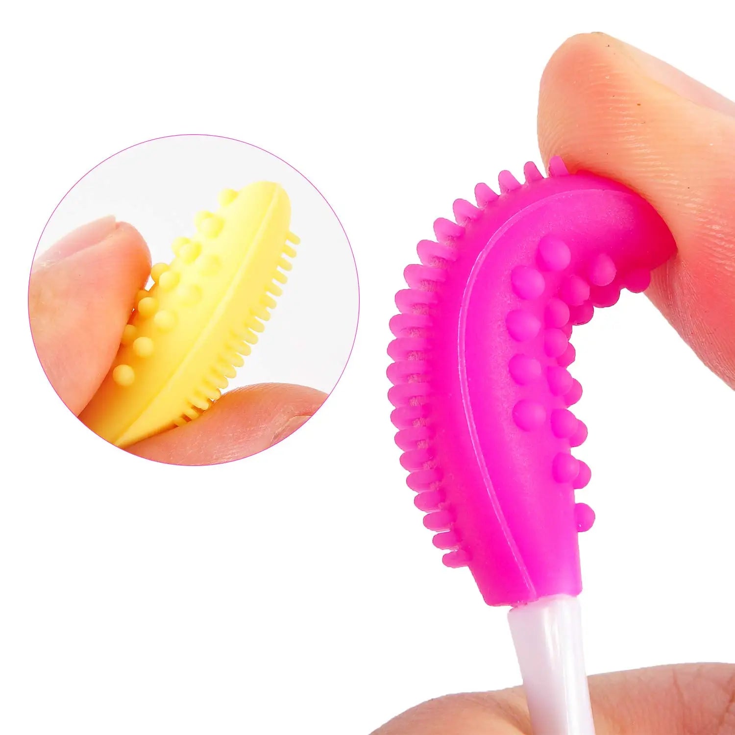 30pcs Silicone Lip Scrub Brush Soft Double-sided Exfoliating Lip Brush Cleaning Face Nose Lip Beauty Tool for Men and Women