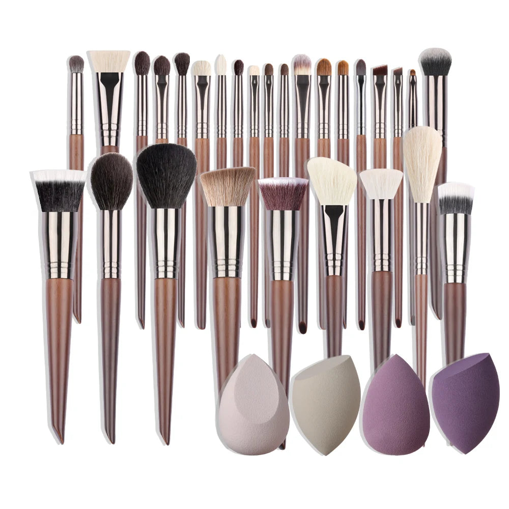 OVW Makeup Brushes Set Beauty Puff Sponge Egg Powder Kabuki Blush Concealer Eye Shadow Makeup Brush Kit