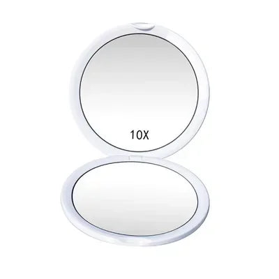 Magnifying Mirror Makeup Mirror Mini Pocket Compact Mirror Round Handheld Mirror Portable Travel Cosmetics Tools For Women X10