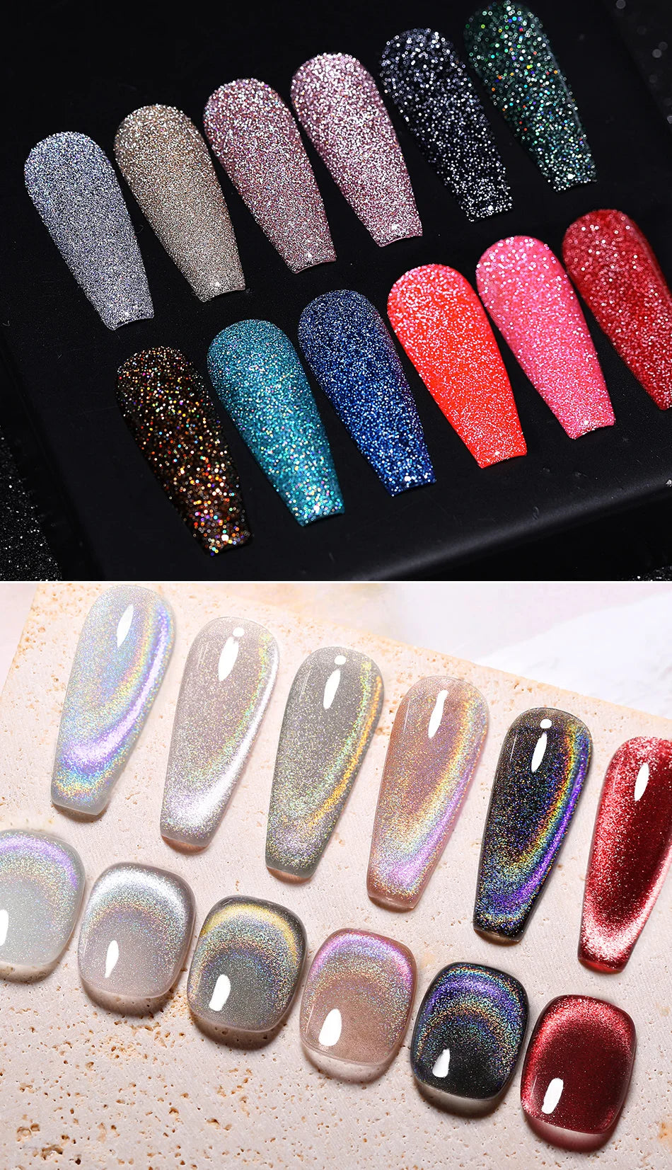 BORN PRETTY Cat Magnetic Gel Nail Polish 15ml Reflective Glitter Soak Off UV LED Gel Semi Permanent Nail Art Varnish Manicure