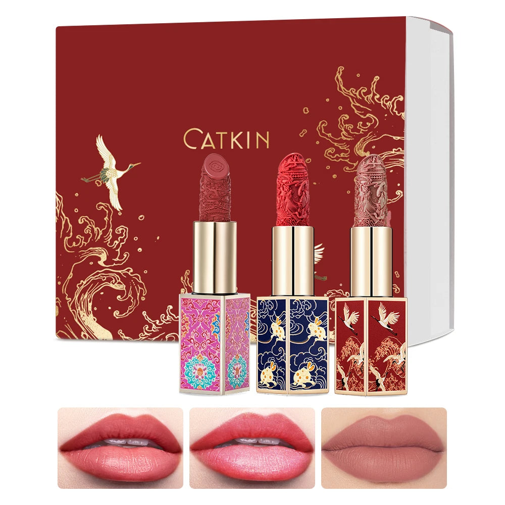 CATKIN Makeup Velvet Matte Lipstick, Hydrating Satin Long Lasting lipstick with Smooth and Creamy Texture, 3.6g