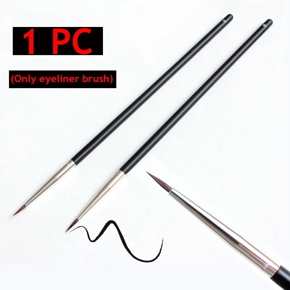 1 Pc Hot Women Beauty Mink Hair Black Fine Eyeliner Brush Eyebrow Cream Brush Eyeliner Pen Makeup Brushes Eyes Cosmetic Tools