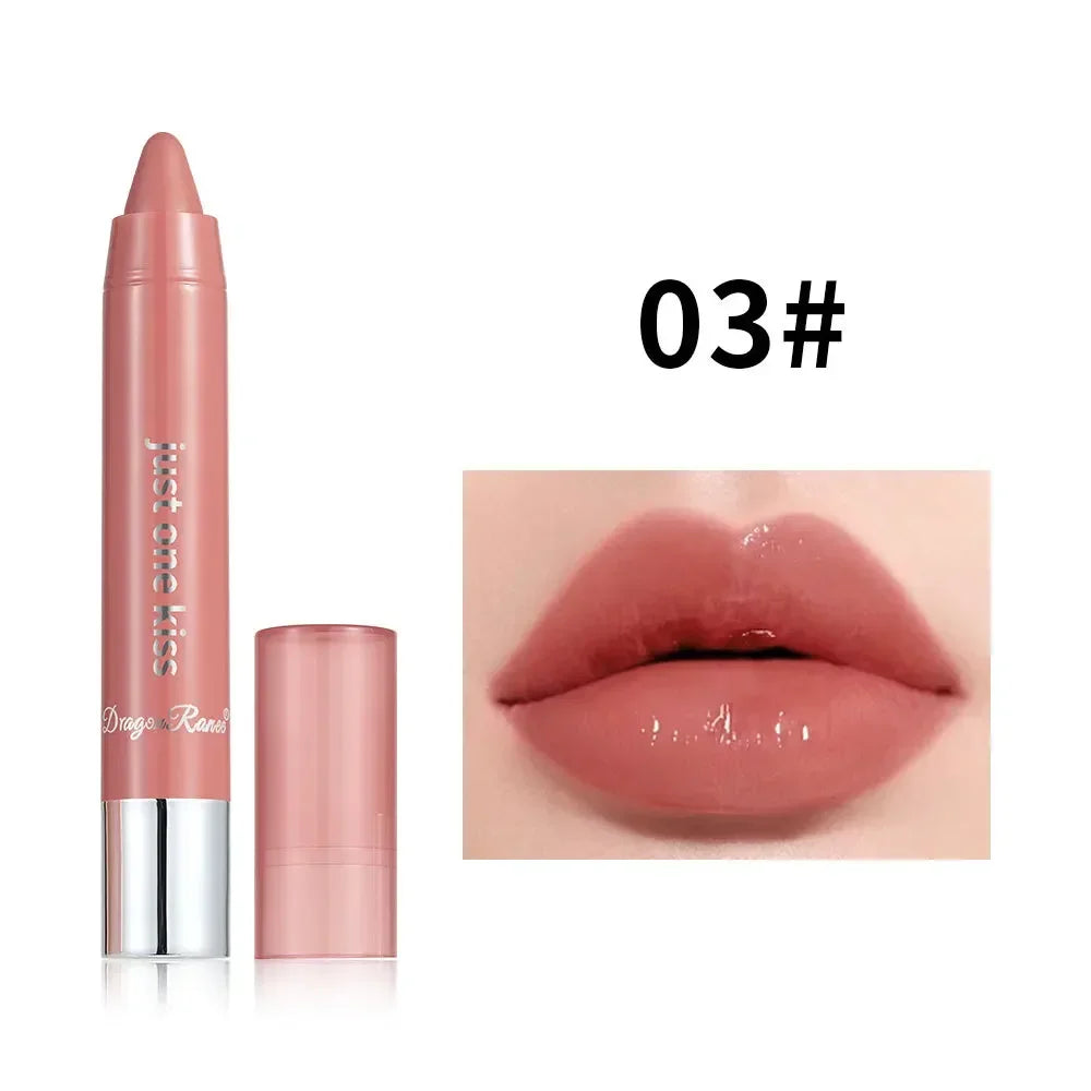 Matte Moisturizing Crayon Lipstick Makeup Pink Red Long Lasting Color Rendering Waterpoof Non-Stick Cup Lip Tint Woman Cosmetics