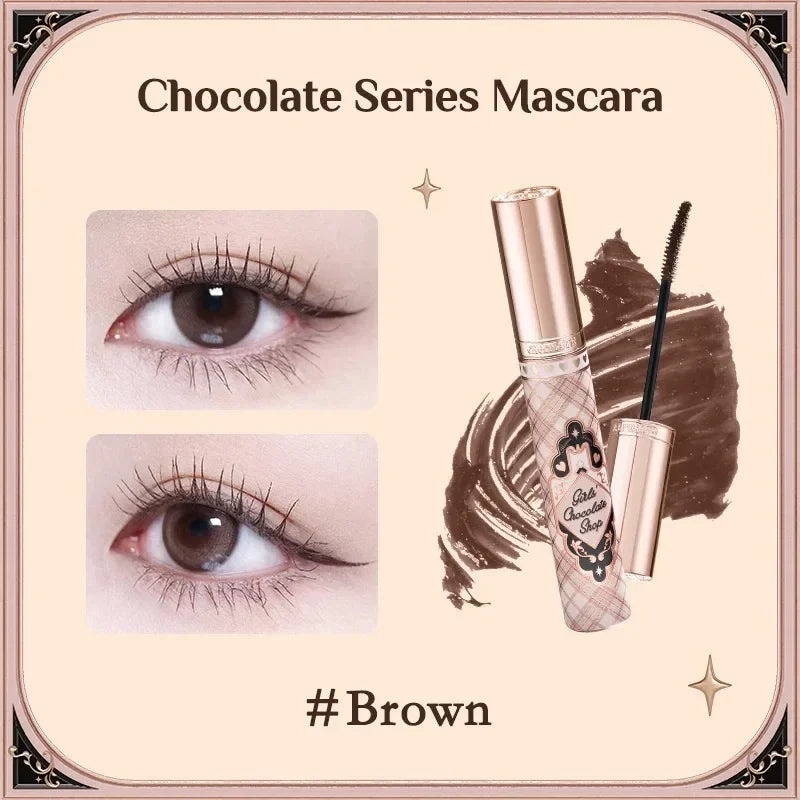 Flower Know Chocolate Shop Mascara Black Brown Makeup With Fibre Brush Lengthening Black Mascara,Perfectly Defined Lashes 3.5ml