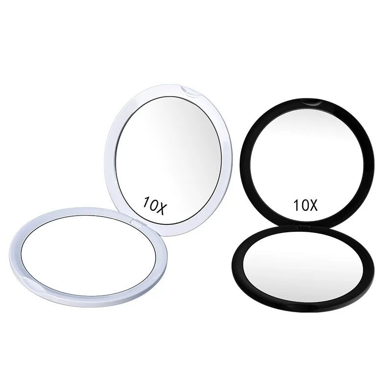 Magnifying Mirror Makeup Mirror Mini Pocket Compact Mirror Round Handheld Mirror Portable Travel Cosmetics Tools For Women X10