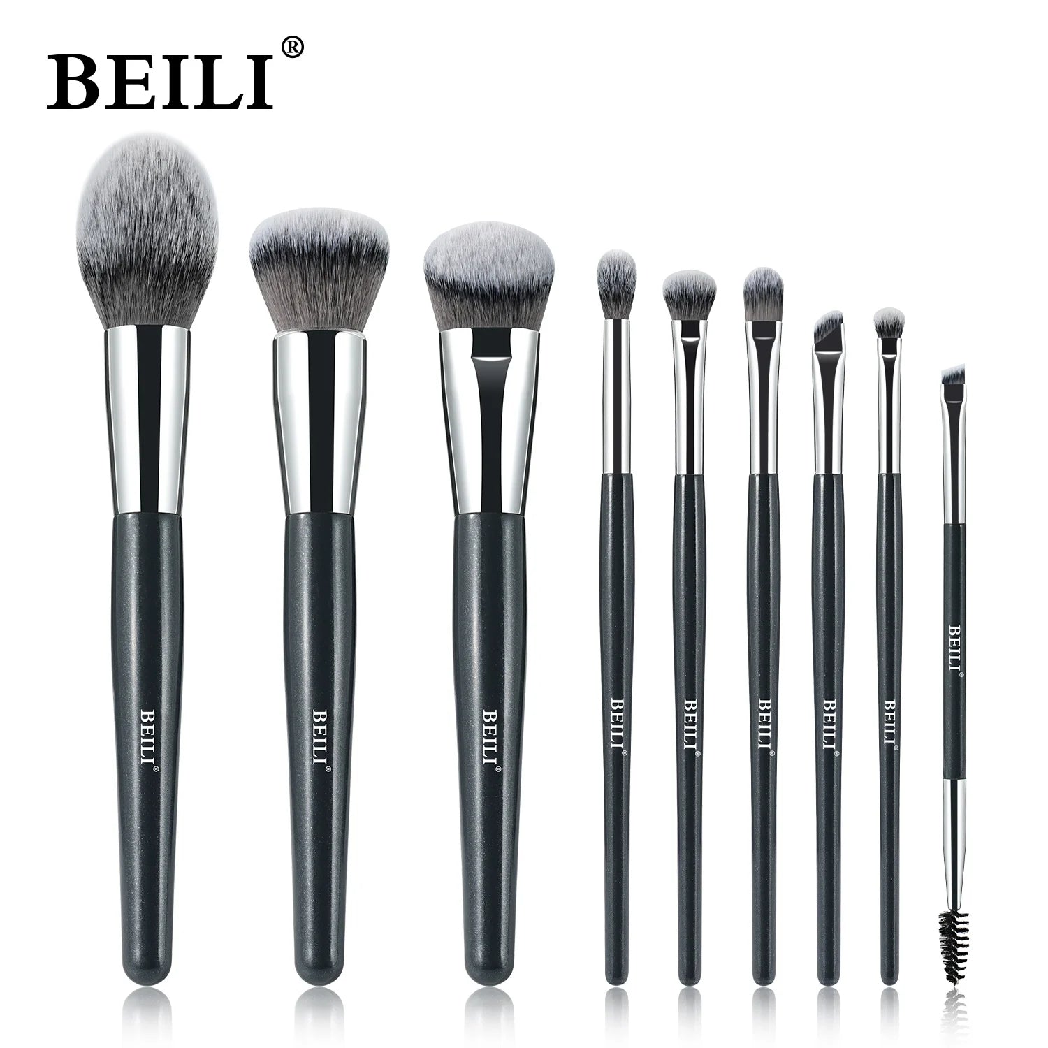 BEILI Professional Makeup Brushes 8/9/15/30Pcs for Foundation Contour Eyeshadow Blending Synthetic Hair Cosmetics Brush Set