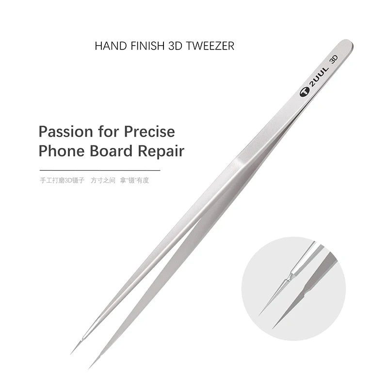 2UUL 3D Hand Tweezers for Precise Phone Maintenance Flying Wire Spot Welding Tweezer Tin IC Chip Micro Repair Forceps