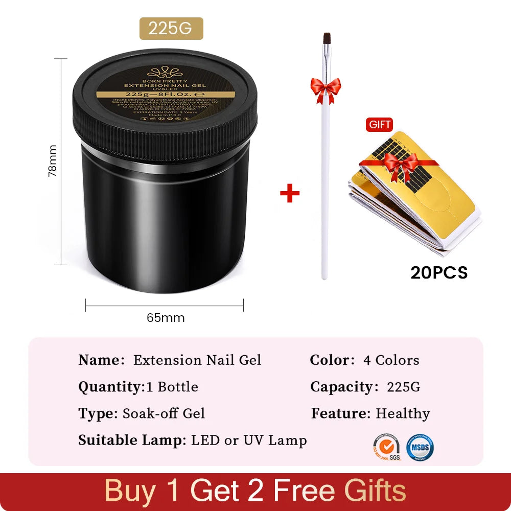 BORN PRETTY 250g Natural Nail Prep Dehydrator and No Acid Nail-Primer for Acrylic and Gel Nail Polish Profession Nail Supplier