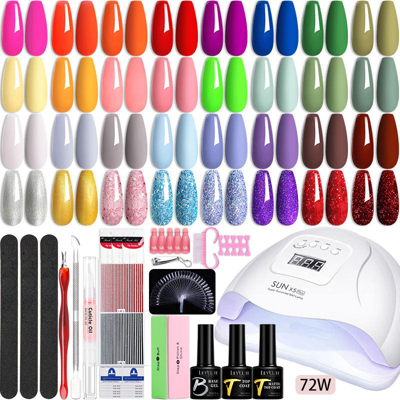 Manicure Set 32Colors Gel Nail Polish Set With UV LED Lamp Dryer Nail Art Vernis Semi Permanent UV Gel Set Nail Supplies Kit