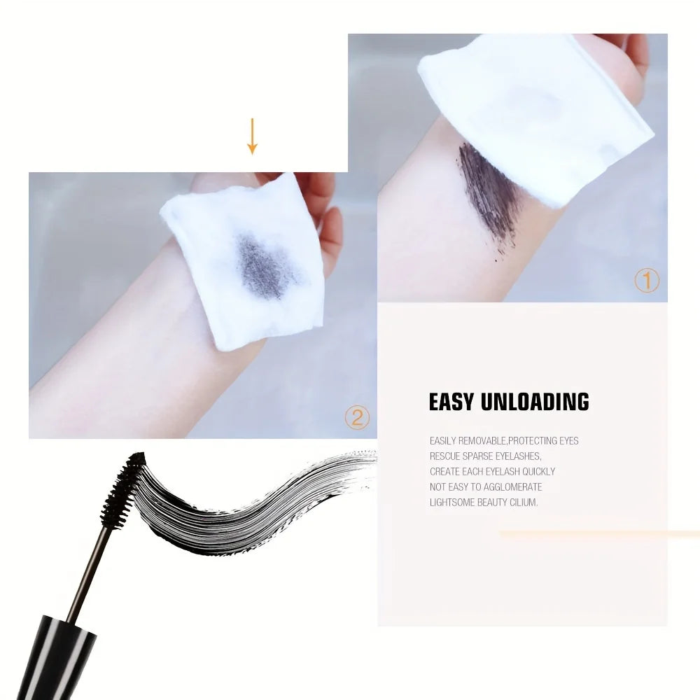 4D Black Mascara Thickening Lengthening Curling Up Waterproof Long Lasting Makeup Effect Liquid Fiber Multicolor Mascara