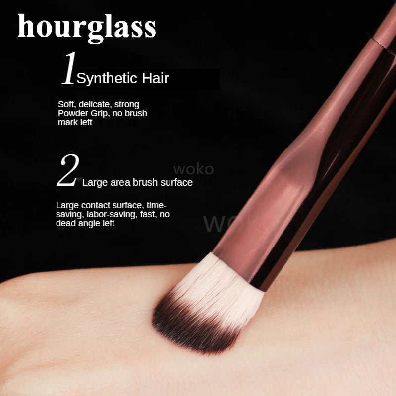 Hourglass Seamless Finish Concealer Brush Angled Concealer Brush Face Buildable Coverage Liquid Cream Stick Blending Makeup Tool