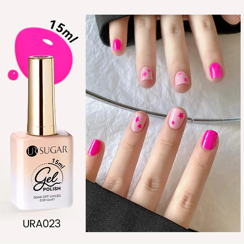 UR SUGAR 15ml Cherry Red Series Color Gel  Party Colors Gel Varnishes All For Nails Soak Off UV LED Semi Permanent Nail Art