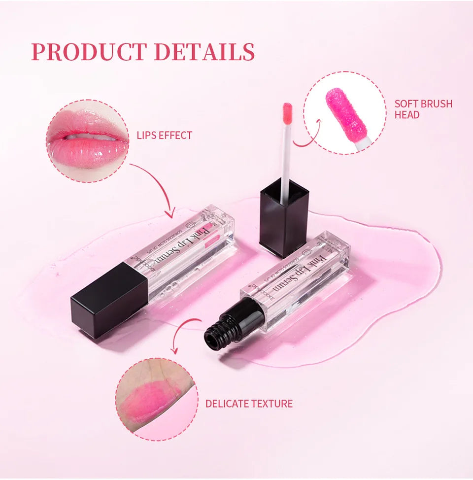 Lips Pink Serum Remove Dark Smoke Lip Plumping Oil Bleaching Melanin Repair Lip Lines Moisturizing Brighten Lip Care Cosmetics