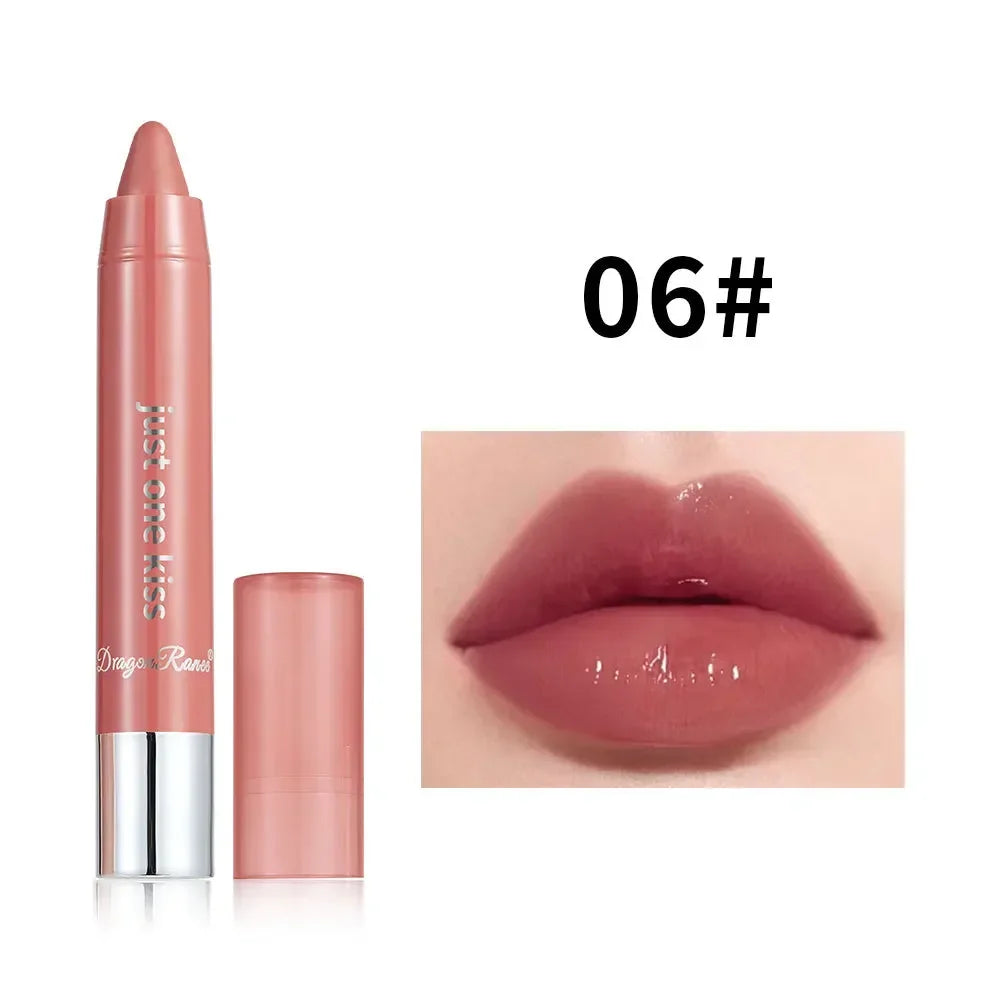 Matte Moisturizing Crayon Lipstick Makeup Pink Red Long Lasting Color Rendering Waterpoof Non-Stick Cup Lip Tint Woman Cosmetics