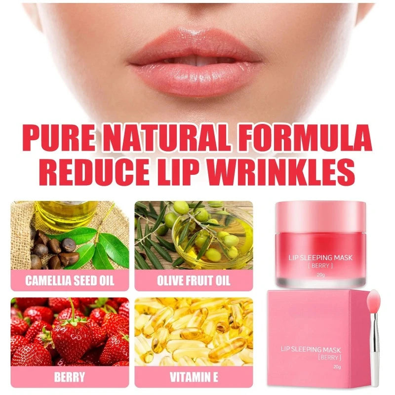 Berry Lip Sleeping Mask Night Sleep Maintenance Moisturizing Fade Lip Lines Nourishing Lip Balm Skin Care Korean Cosmetic