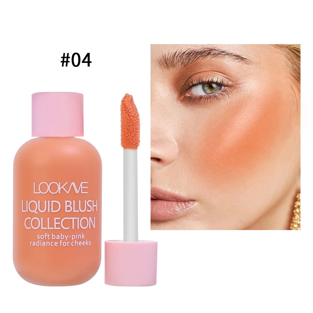 Mini Moisturizing Liquid Blush Waterproof Lasting Natural Brighten Contour Blusher Makeup Color Rendering Face Pigment Cosmetics