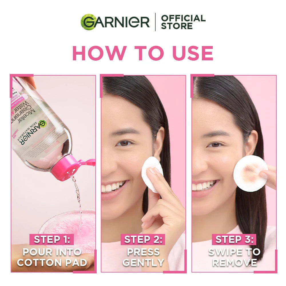 400ml Garnier All in One Cleansing Water Deep Makeup Remove Sensitive Soothes Cleaning Water Refresh Hydrate Cleansing Products