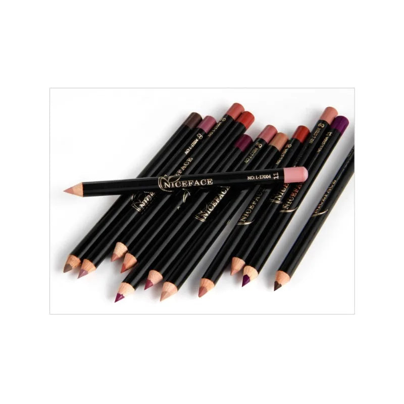 Professional 12 Color Matte Brown Lip Liner Waterproof Long Lasting Moisturizing Sexy Lip Pencil Women Natural Lipstick Makeup