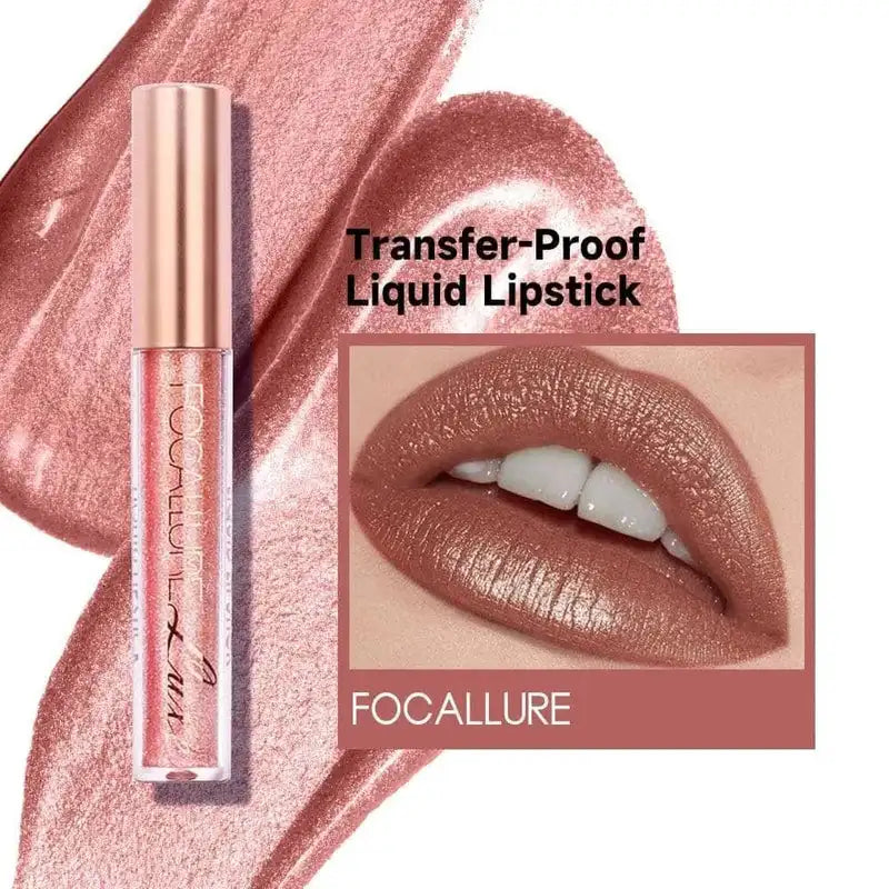 FOCALLURE Makeup Glitter Lip Gloss Waterproof Long-lasting Moisturize Luminous Liquid Lipstick Lips Makeup Women Cosmetics