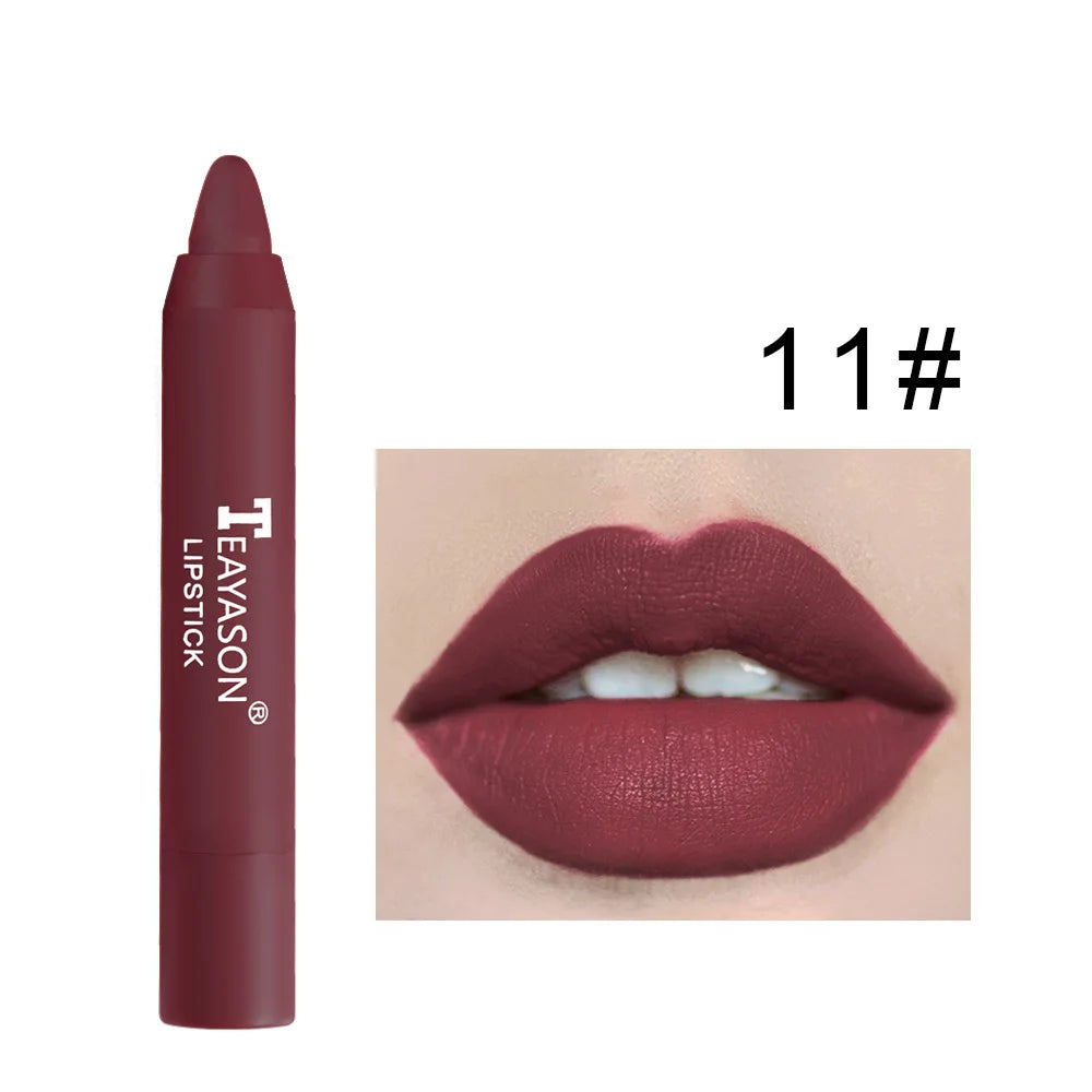 Nude Series Velvet Matte Lipstick Pencil Waterproof Long Lasting Red Lip Stick Non-Stick Cup Makeup Lip Tint Pen Cosmetic Makeup