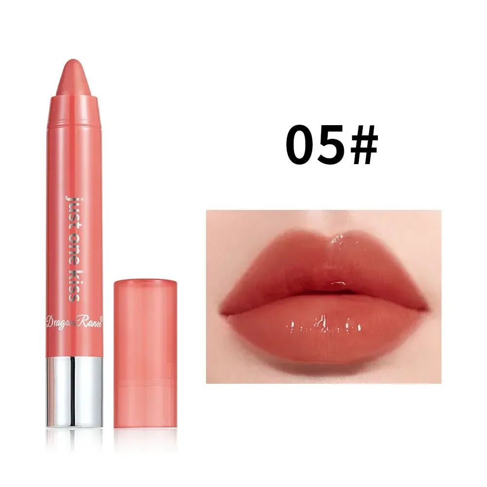 Matte Moisturizing Crayon Lipstick Makeup Pink Red Long Lasting Color Rendering Waterpoof Non-Stick Cup Lip Tint Woman Cosmetics