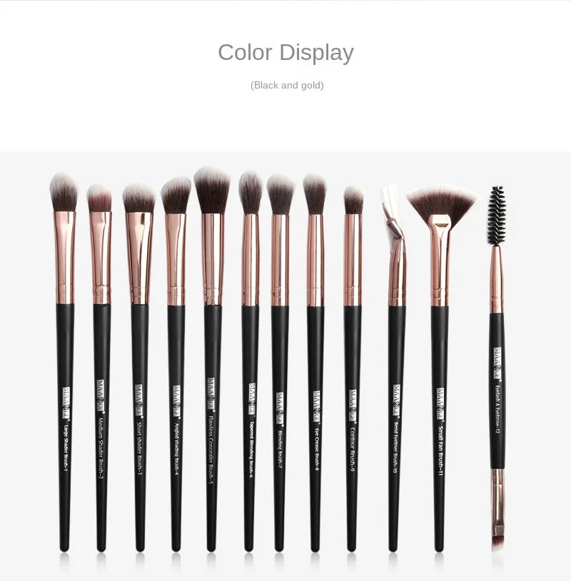 Makeup brushes set professional 12 pcs/lot Makeup Brushes Set Eye Shadow Blending Eyeliner Eyelash Eyebrow Brush For Makeup Tool